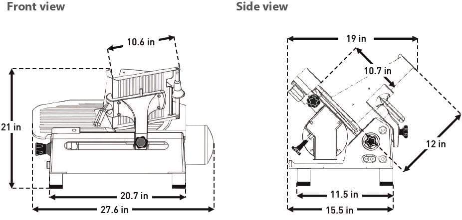 Pro-Cut KMS-12 Meat & Deli Slicer 12" Blade, 1/3 HP