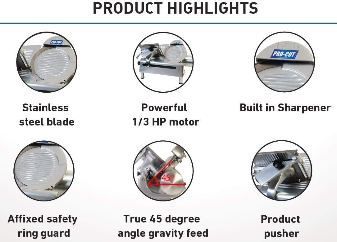 Pro-Cut KMS-13 Meat & Deli Slicer 13" Blade, 1/3 HP