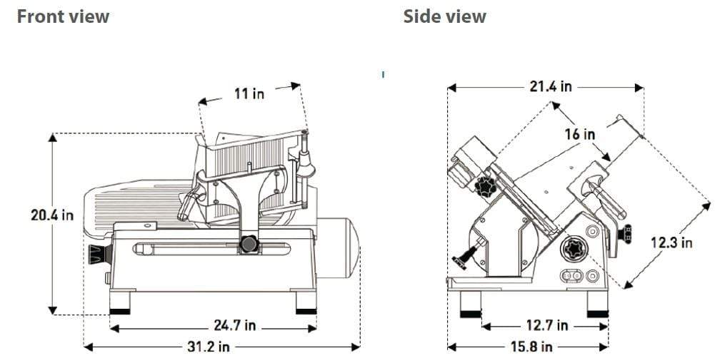 Pro-Cut KMS-13 Meat & Deli Slicer 13" Blade, 1/3 HP