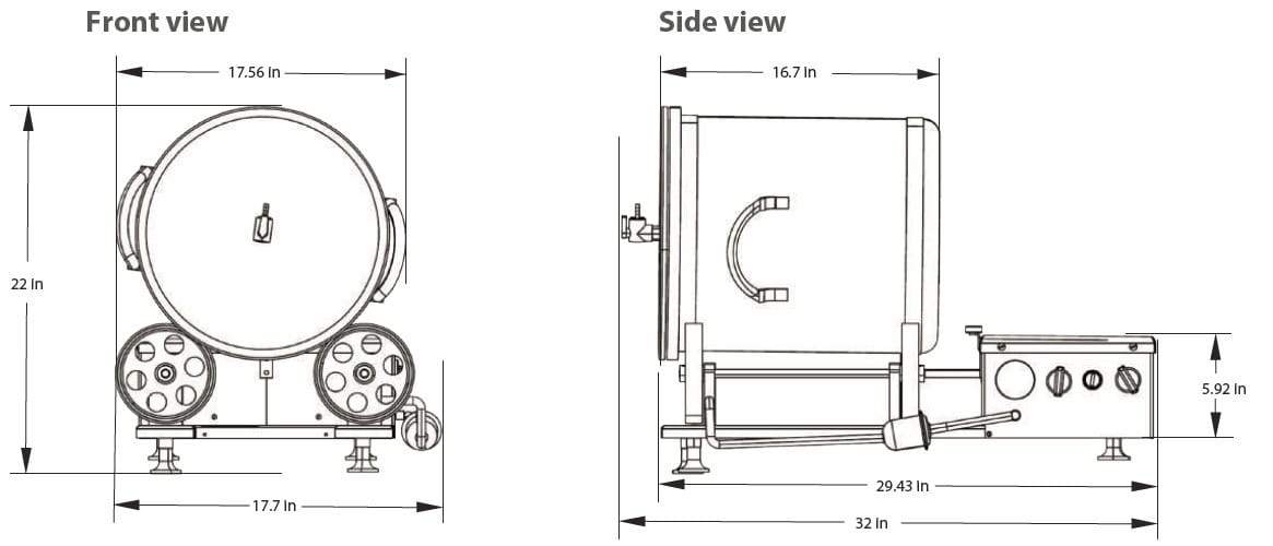 Pro-Cut KMV-25 Vacuum Tumbler
