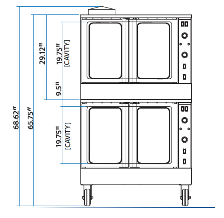IKON IECO-2 Double Stack Electric Convection Oven, Single Phase