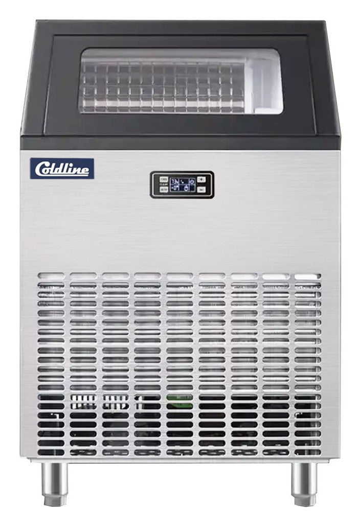 Coldline EIC200 22" 200 lb. Commercial Full Cube Air Cooled Ice Machine with Bin