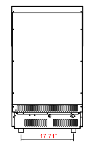 Coldline EIC200 22" 200 lb. Commercial Full Cube Air Cooled Ice Machine with Bin