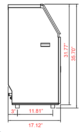 Coldline EIC200 22" 200 lb. Commercial Full Cube Air Cooled Ice Machine with Bin