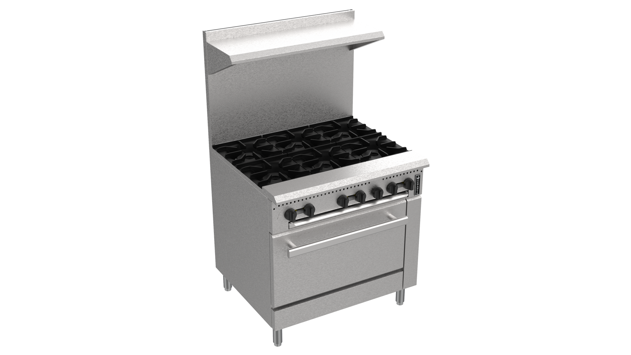 Venancio PRM36G-ST 36" Range Combo with 2 Burners, 2 Griddle, 1 Oven, Prime Series