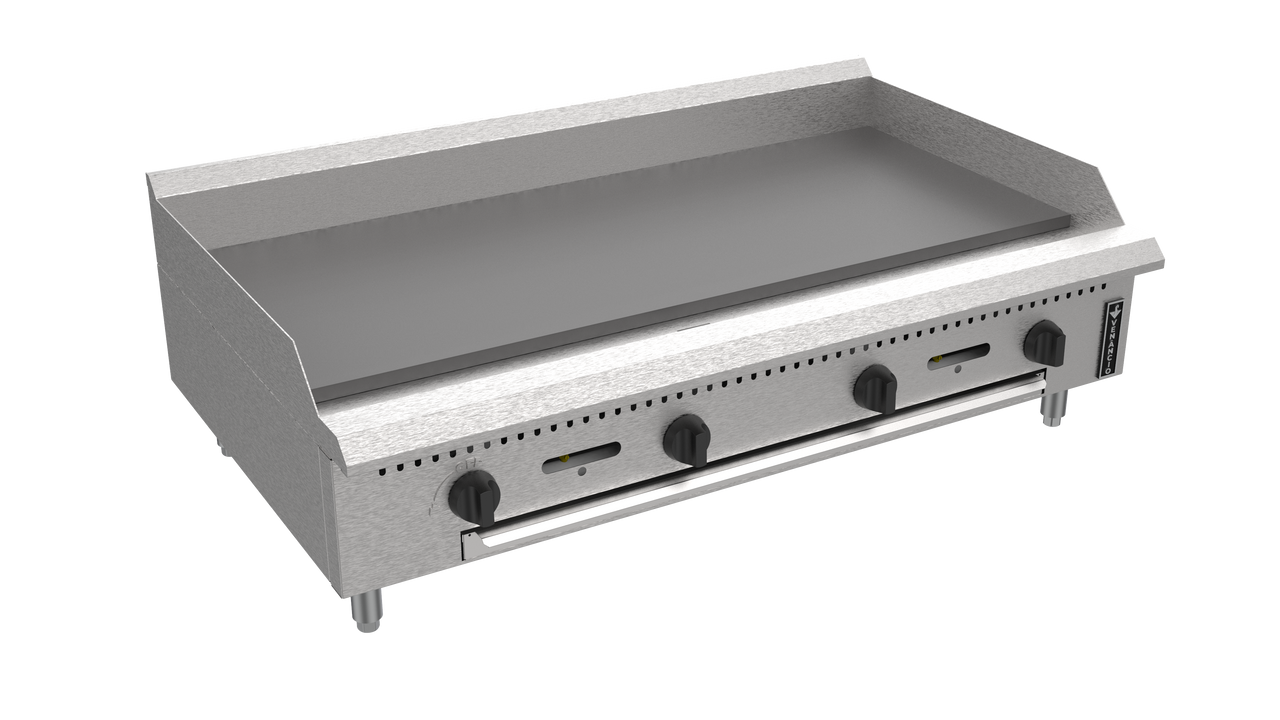Venancio PGM48G-CT 48" Manual Countertop Griddle with 4 Burners, Prime Series