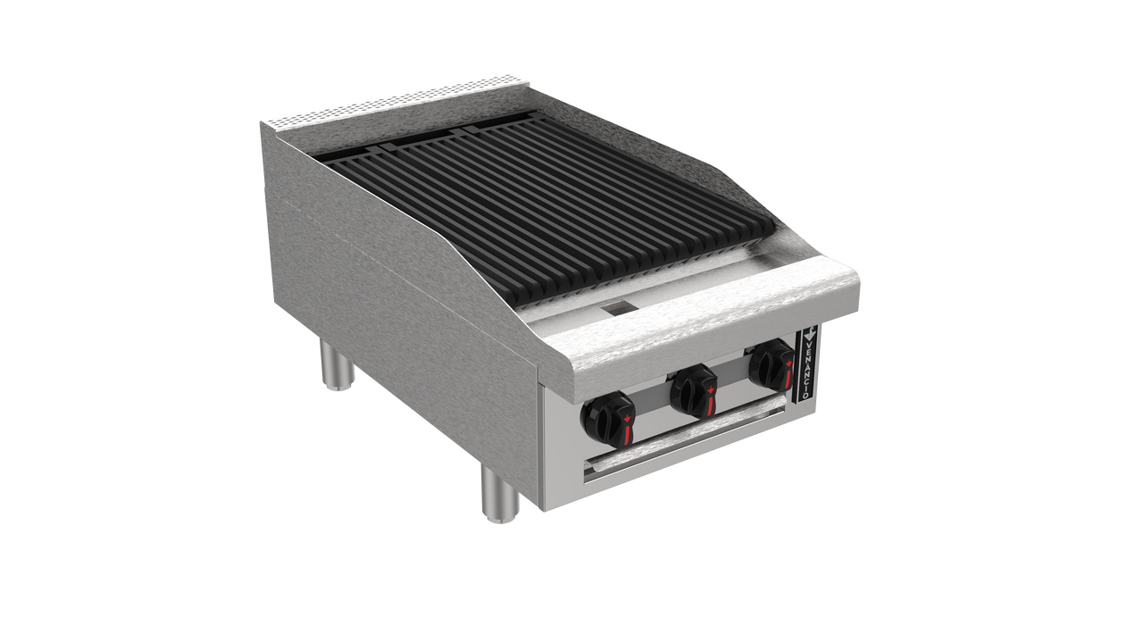 Venancio R18CT-18C 18" Elite Radiant Charbroiler with 3 Burners, Restaurant Series