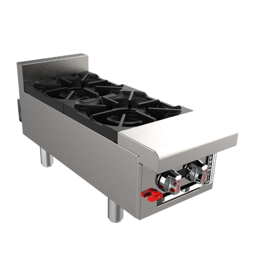 Venancio G12CT-12B 12" Hot Plate with 2 VT Burners, Genesis Series