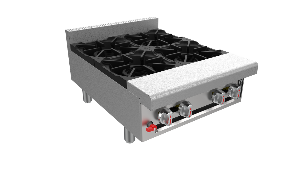 Venancio G24CT-24B 24" Hot Plate with 4 VT Burners, Genesis Series
