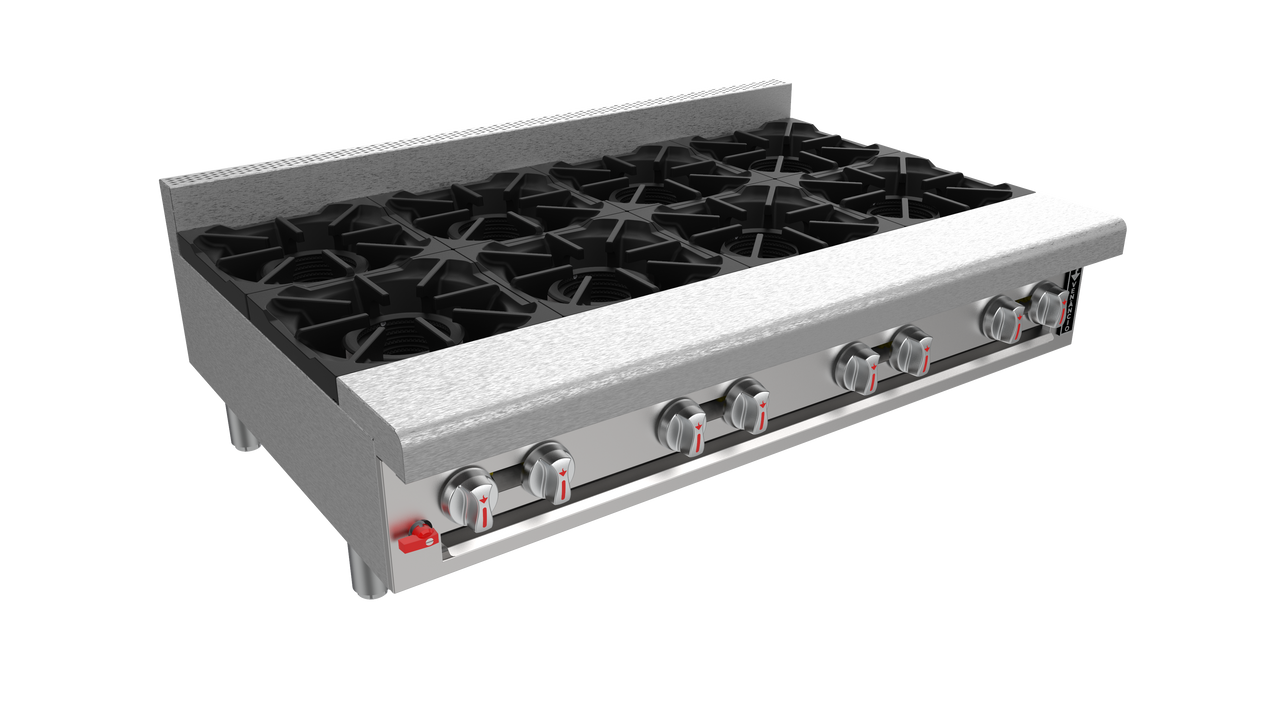 Venancio G48CT-48B 48" Hot Plate with 8 VT Burners, Genesis Series