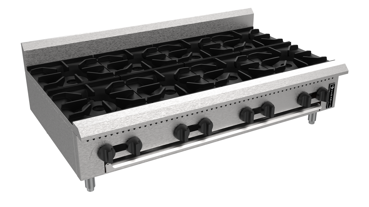 Venancio PHP48G-CT 48" Countertop Hot Plate with 8 Burners, Prime Series