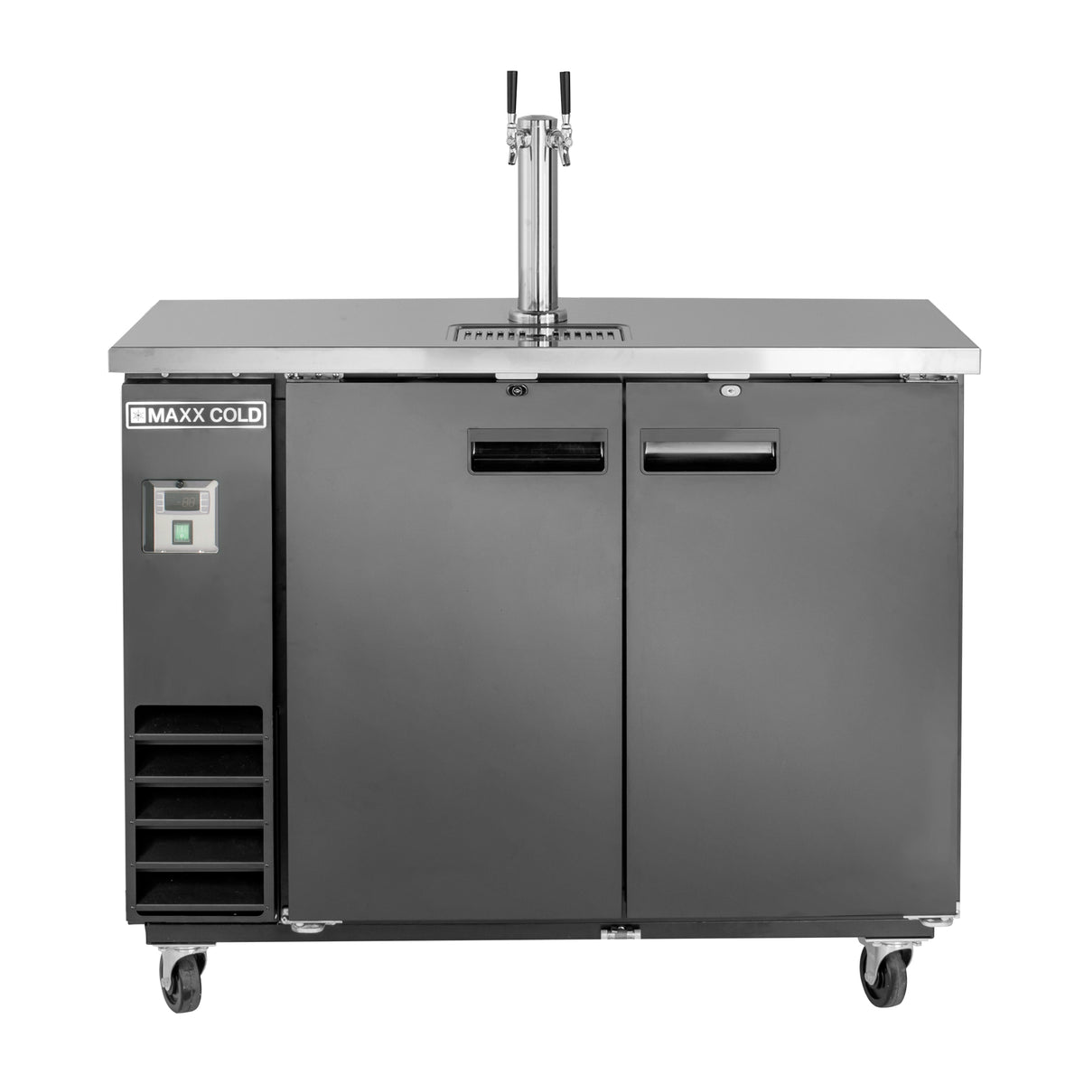 Maxx Cold MXBD48-1BHC X-Series Single Tower, 2 Tap Beer Dispenser, 47.5"W, 10.5 cu. ft.