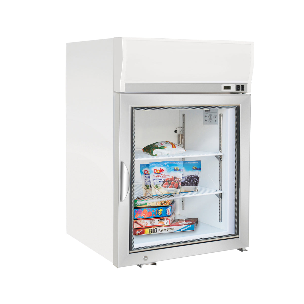 Maxx Cold MXM1-4FHC X-Series Glass Door Countertop Merchandiser Freezer, 24.4"W, 4.2 cu. ft. Storage Capacity, in White