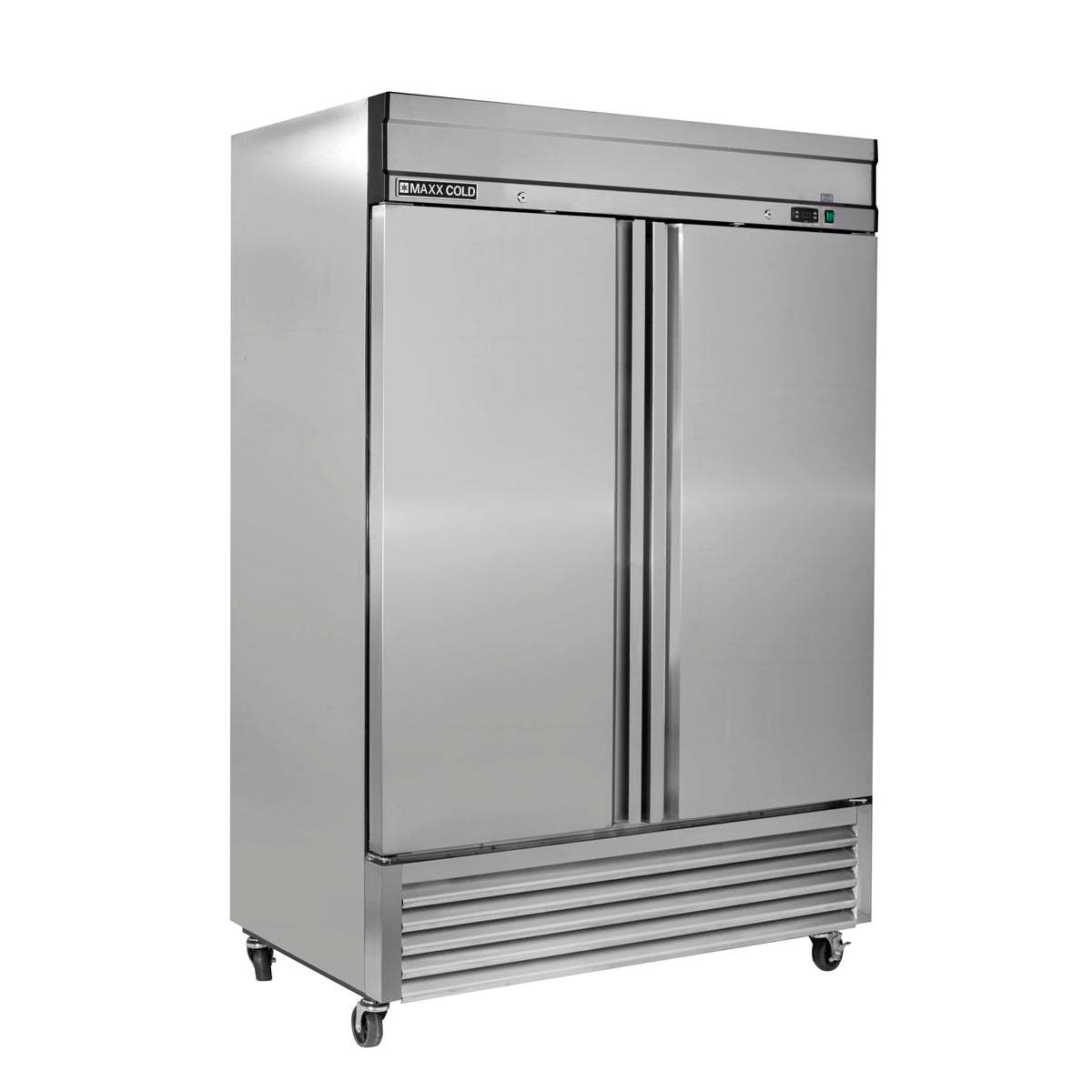 Maxx Cold MXSF-49FDHC Bottom Mount 2 Door Reach-In Freezer, 54" W, 42.9 Cu Ft, in Stainless Steel