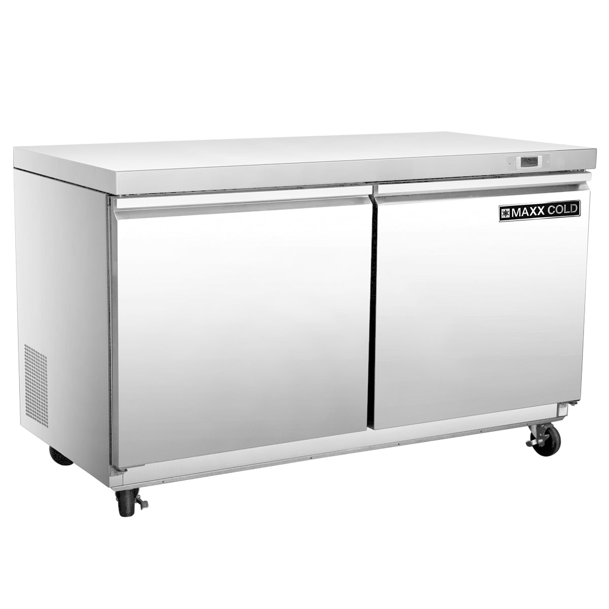 Maxx Cold MXSF48UHC Double Door Undercounter Freezer, 48"W, 11.1 cu. ft. Storage Capacity, in Stainless Steel