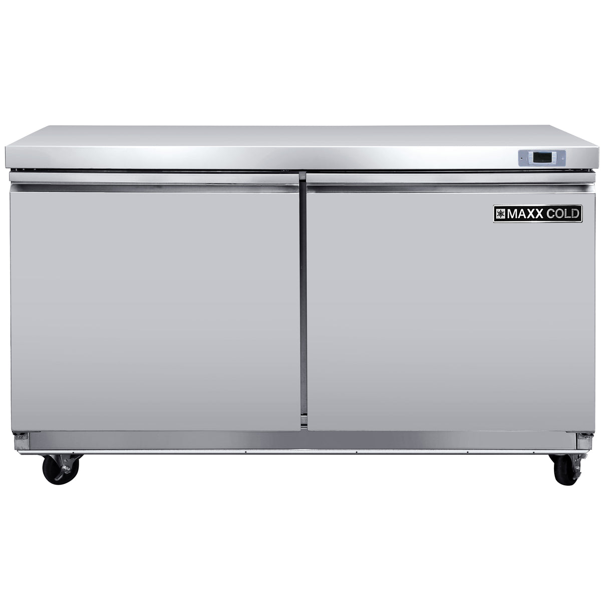 Maxx Cold MXSF48UHC Double Door Undercounter Freezer, 48"W, 11.1 cu. ft. Storage Capacity, in Stainless Steel