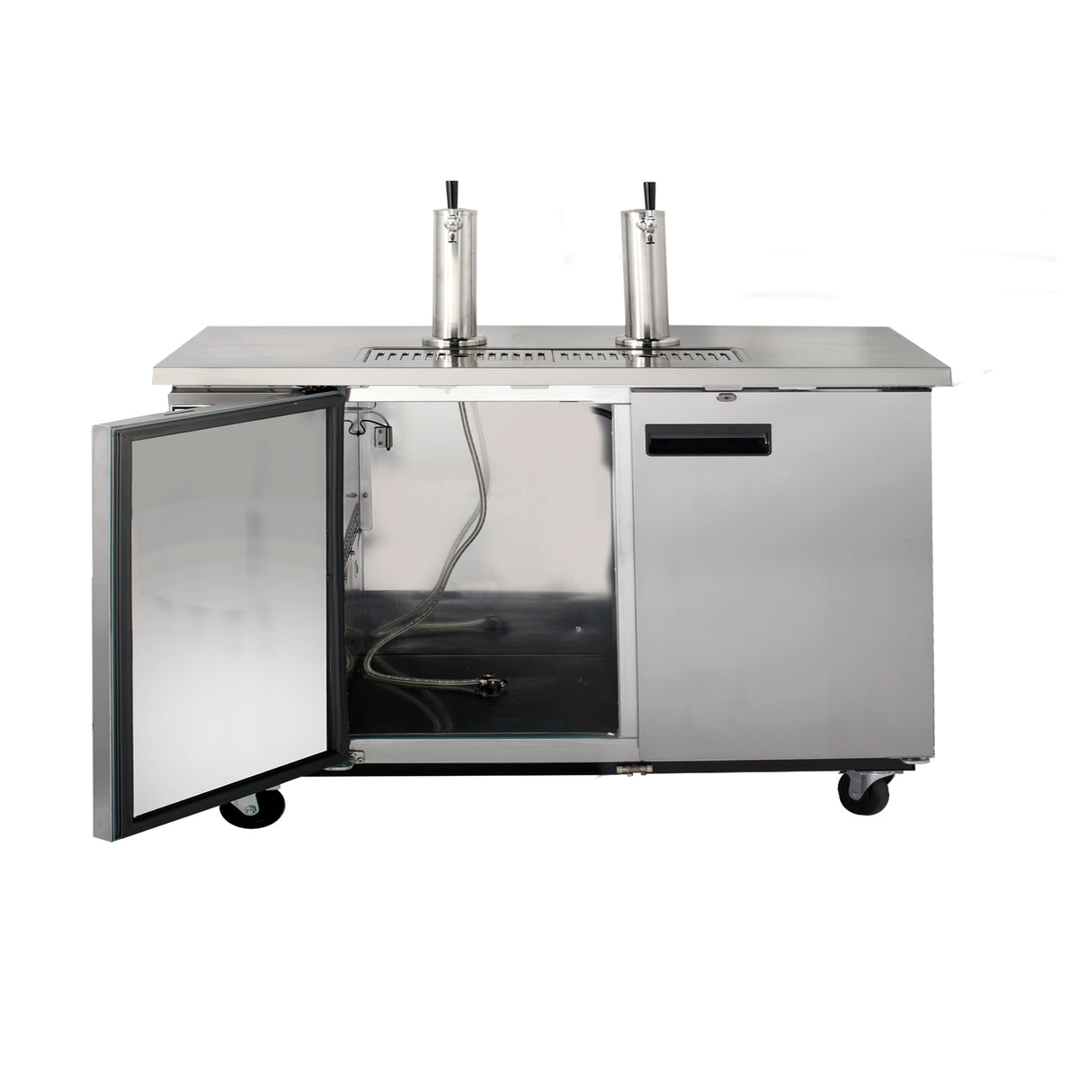 Maxx Cold MXBD60-2SHC X-Series Dual Tower, 2 Tap Beer Dispenser, 61"W, 14.2 cu. ft.