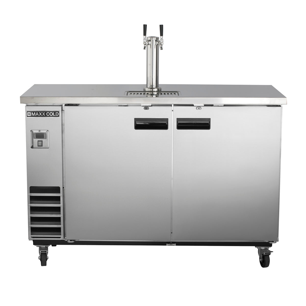 Maxx Cold MXBD60-1SHC X-Series Single Tower, 2 Tap Beer Dispenser, 61"W, 14.2 cu. ft.