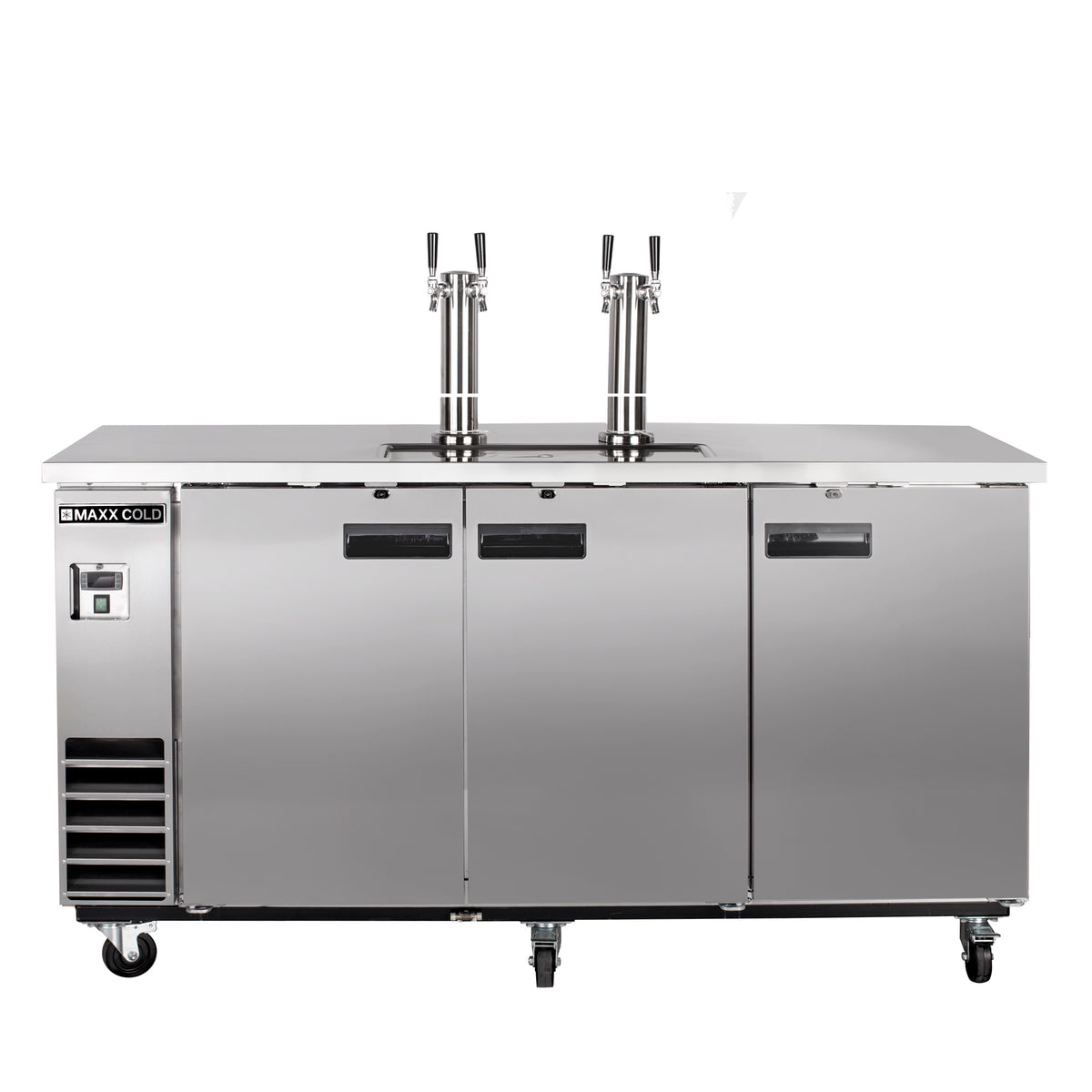 Maxx Cold MXBD72-2SHC X-Series Dual Tower, 2 Tap Beer Dispenser, 73"W, 17.3 cu. ft.