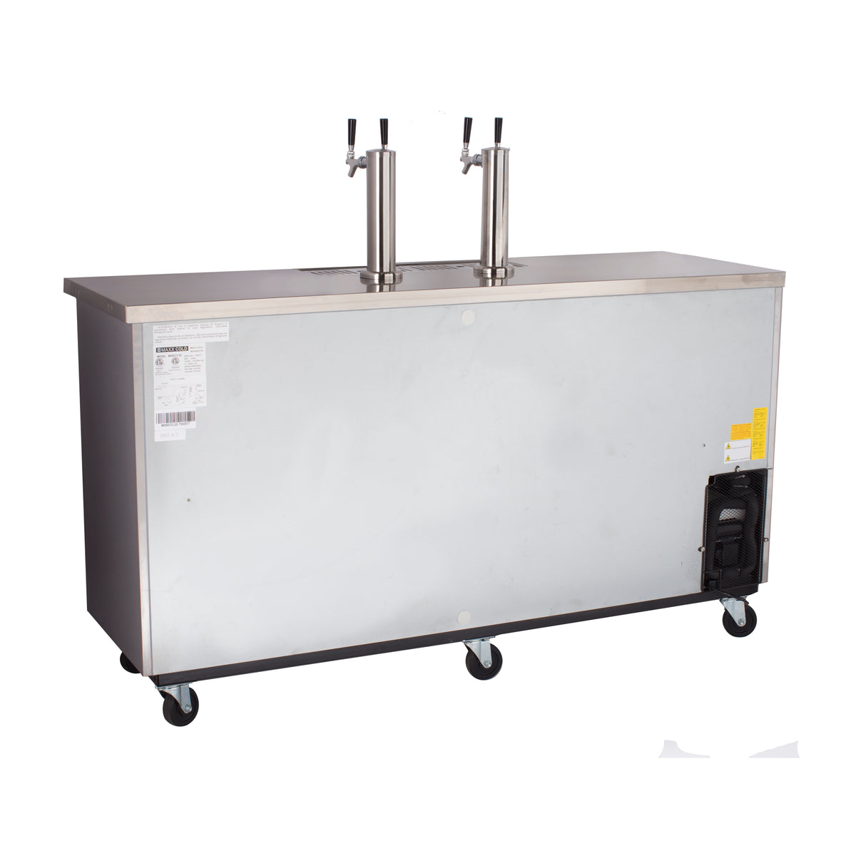 Maxx Cold MXBD72-2SHC X-Series Dual Tower, 2 Tap Beer Dispenser, 73"W, 17.3 cu. ft.