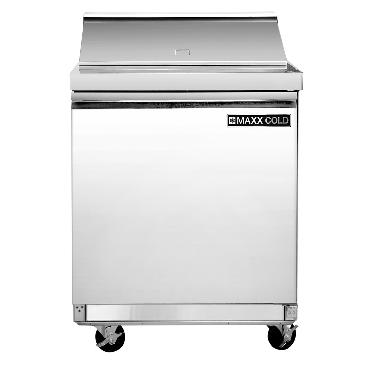 Maxx Cold MXSR29SHC One-Door Refrigerated Sandwich and Salad Prep Station, 29"W, 7.59 cu, ft. Storage Capacity, Equipped with