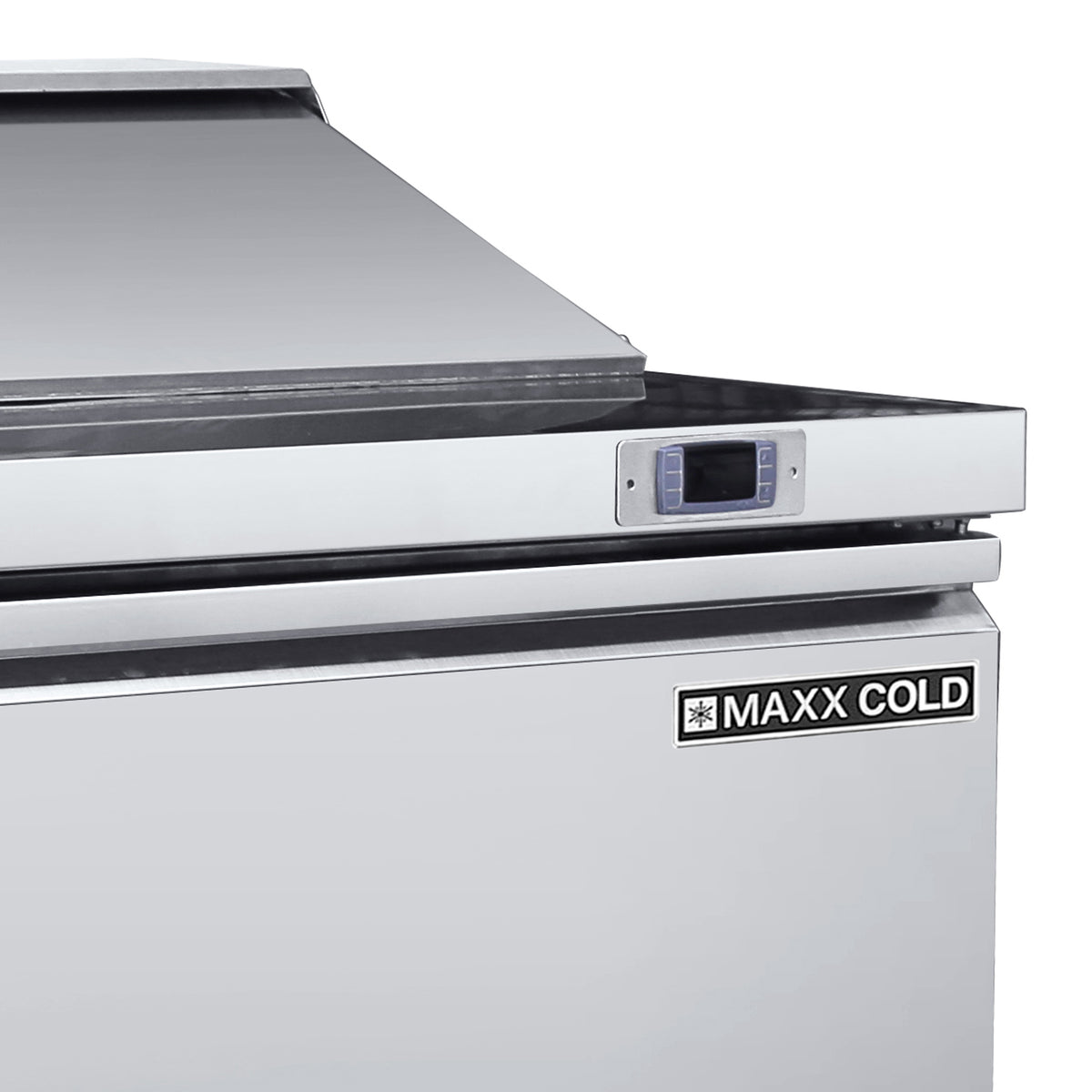 Maxx Cold MXSR60SHC Two-Door Refrigerated Sandwich and Salad Prep Station, 61.2"W, 17.83 cu. ft. Storage Capacity, Equipped with