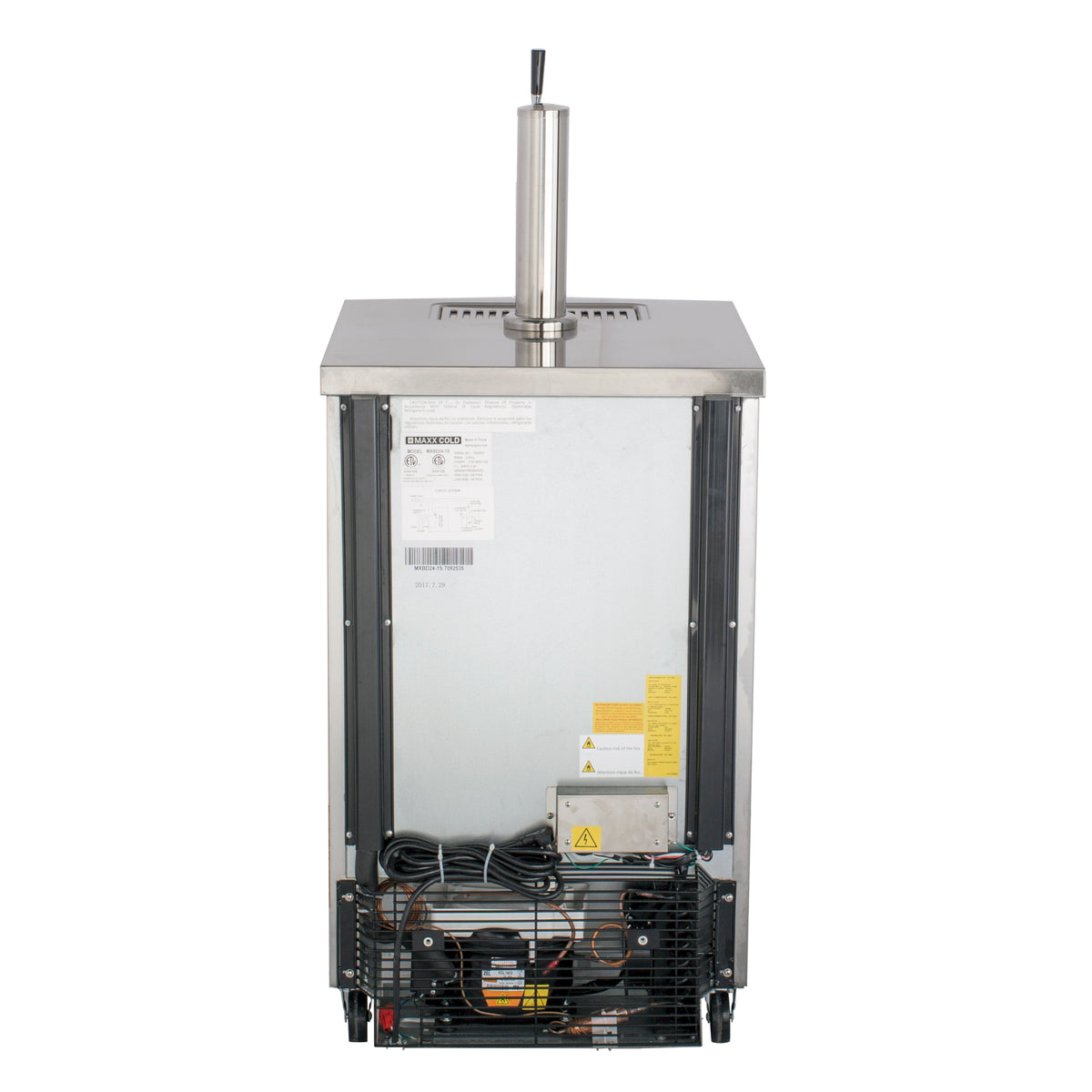Maxx Cold MXBD24-1SHC X-Series Single Tower, 1 Tap Beer Dispenser, 23.3"W, 7.2 cu. ft.