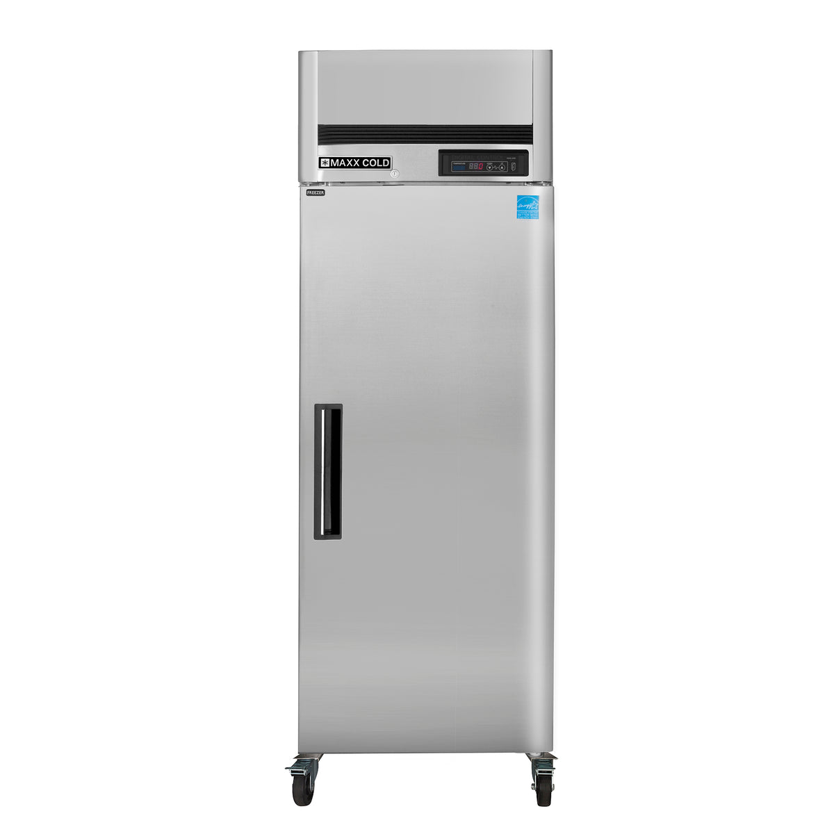 Maxx Cold MCFT-23FDHC Single Door Reach-In Freezer, Top Mount, 27"W, 23 cu. ft. Storage Capacity, Energy Star Rated, in Stainless Steel