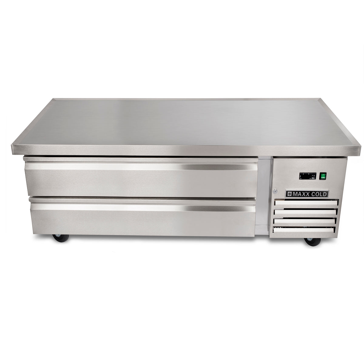 Maxx Cold MXCB60HC X-Series Two-Drawer Refrigerated Chef Base, 62"W, 8.8 cu. ft. Storage Capacity, in Stainless Steel