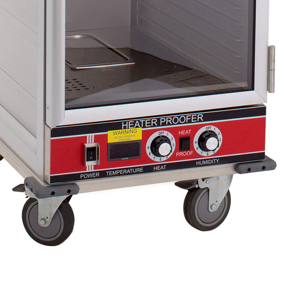 BevLes HPC-7125-A-4 Full Size Non-Insulated HPC Proofing & Holding Cabinet, 1 Clear Door, Adjustable Slides, in Silver (HPC-7125-A)