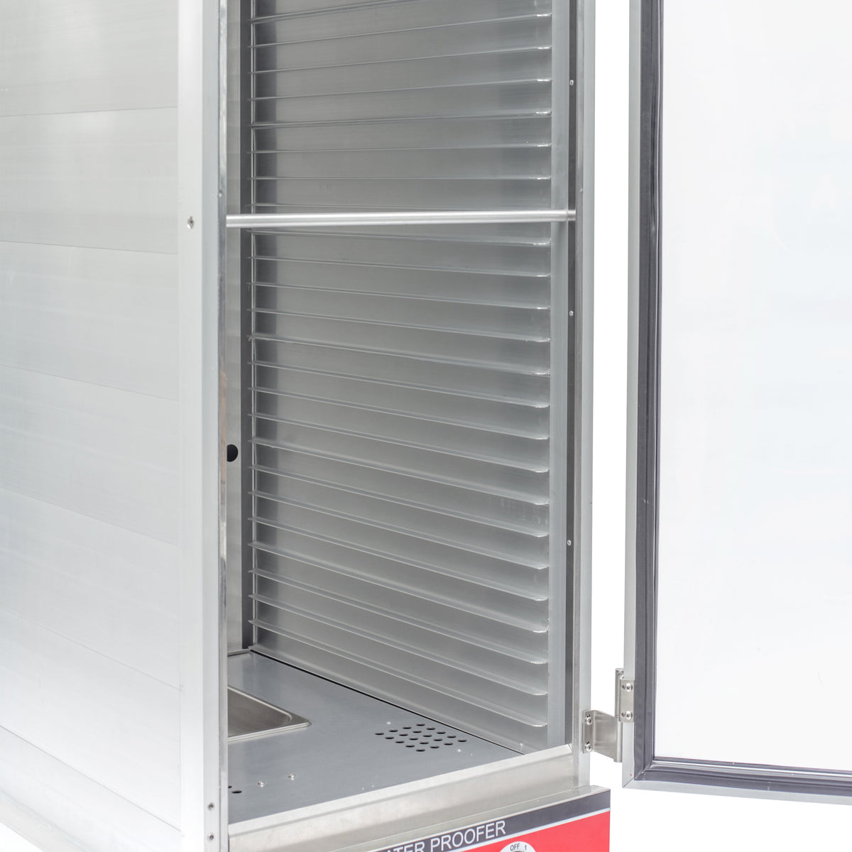 BevLes HPC-7125-A-4 Full Size Non-Insulated HPC Proofing & Holding Cabinet, 1 Clear Door, Adjustable Slides, in Silver (HPC-7125-A)