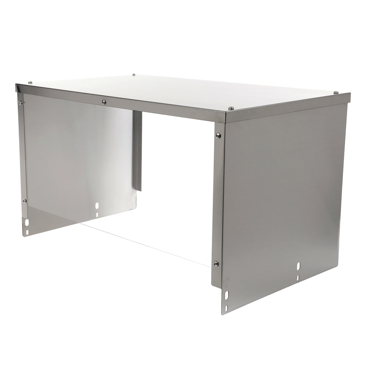 BevLes BVSG-12 Sneeze Guard for 4-Well Steam Tables, 12"W, in Silver (BVSG-12-4)