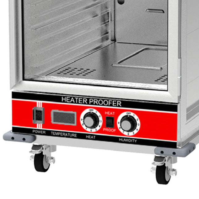 BevLes HPIC 1/2 Size Insulated HPC Economy Proofing & Holding Cabinet, 1 Clear Door, in Silver (HPIC-3414)
