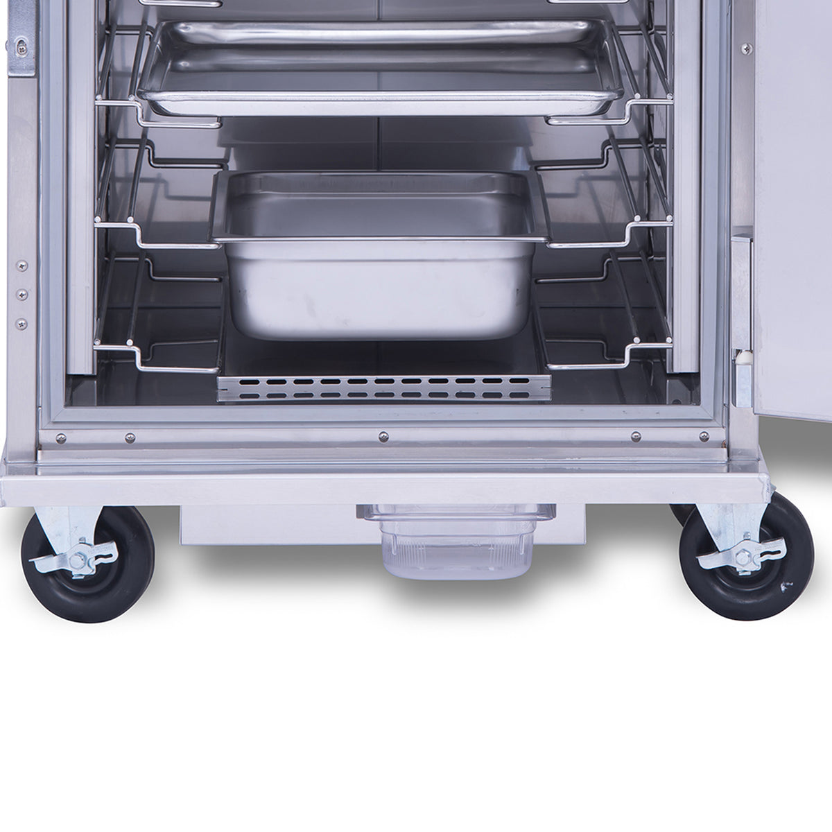 BevLes HCSS44 Climate Select Half Size Humidity Controlled Insulated Heated Holding Cabinet, Universal Width, 230V, in Silver (HCSS44W64)