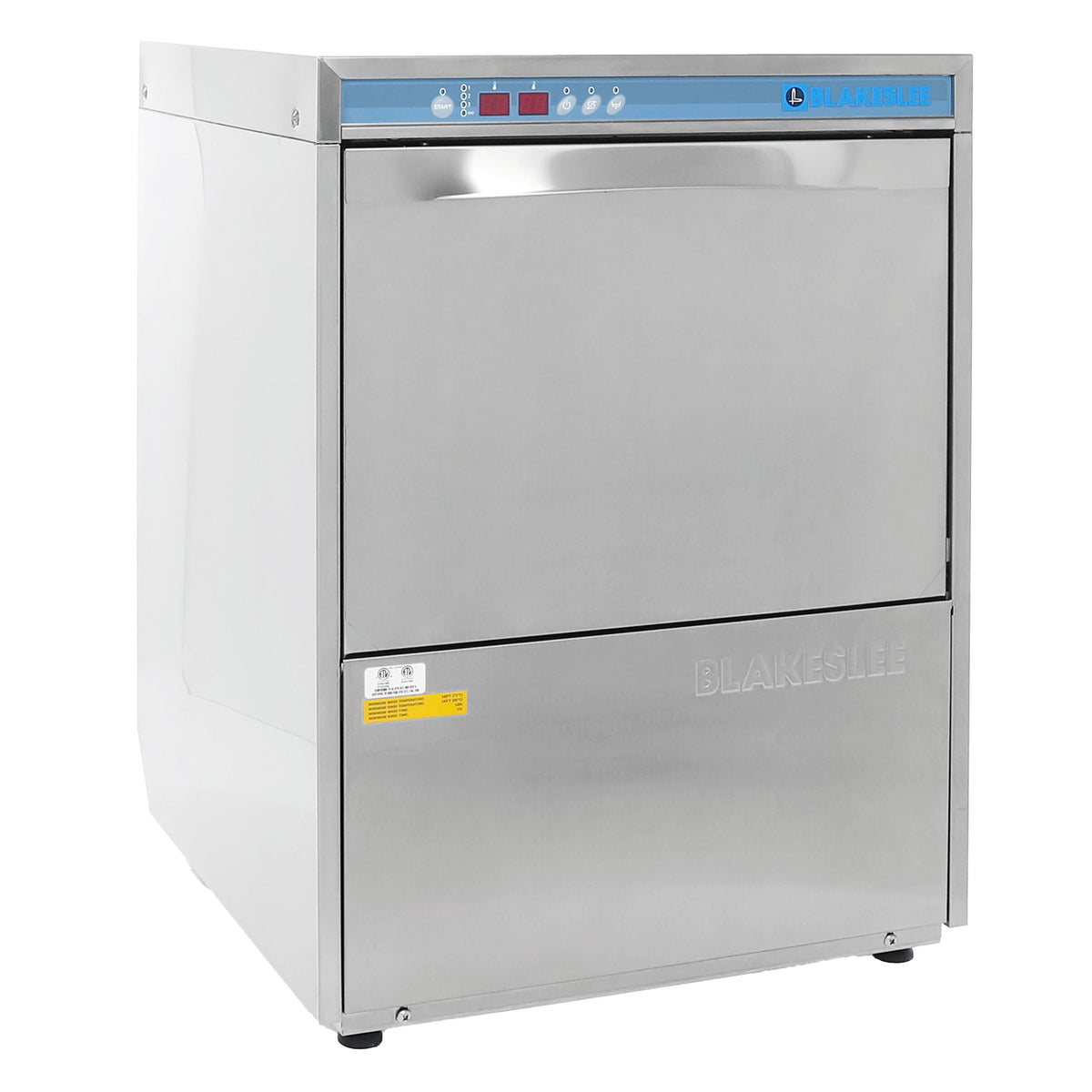 Blakeslee UC-18D Undercounter High-Temp Dishwasher with Digital Display, 23.625"W, 220-240V, 60Hz, 1 Phase, in Silver (UC-18D-1)