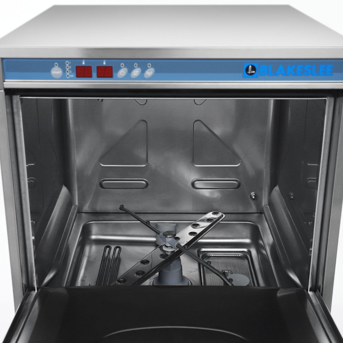 Blakeslee UC-18D Undercounter High-Temp Dishwasher with Digital Display, 23.625"W, 220-240V, 60Hz, 1 Phase, in Silver (UC-18D-1)