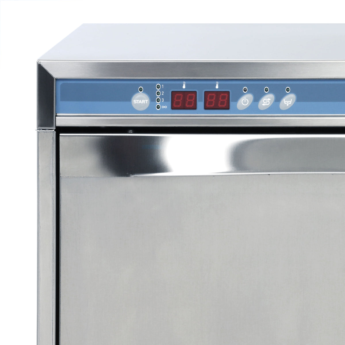 Blakeslee UC-18D Undercounter High-Temp Dishwasher with Digital Display, 23.625"W, 220-240V, 60Hz, 1 Phase, in Silver (UC-18D-1)