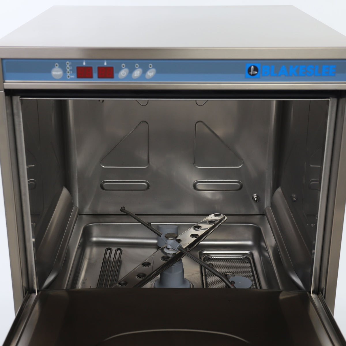 Blakeslee UC-18D Undercounter High-Temp Dishwasher with Digital Display, 23.625"W, 220-240V, 60Hz, 3 Phase, in Silver (UC-18D-3)