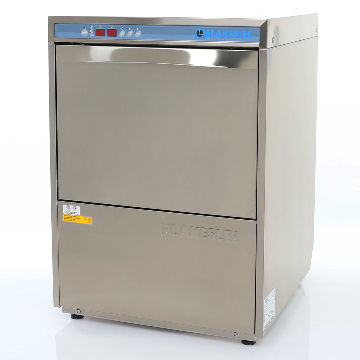 Blakeslee UC-18D Undercounter High-Temp Dishwasher with Digital Display, 23.625"W, 220-240V, 60Hz, 3 Phase, in Silver (UC-18D-3)