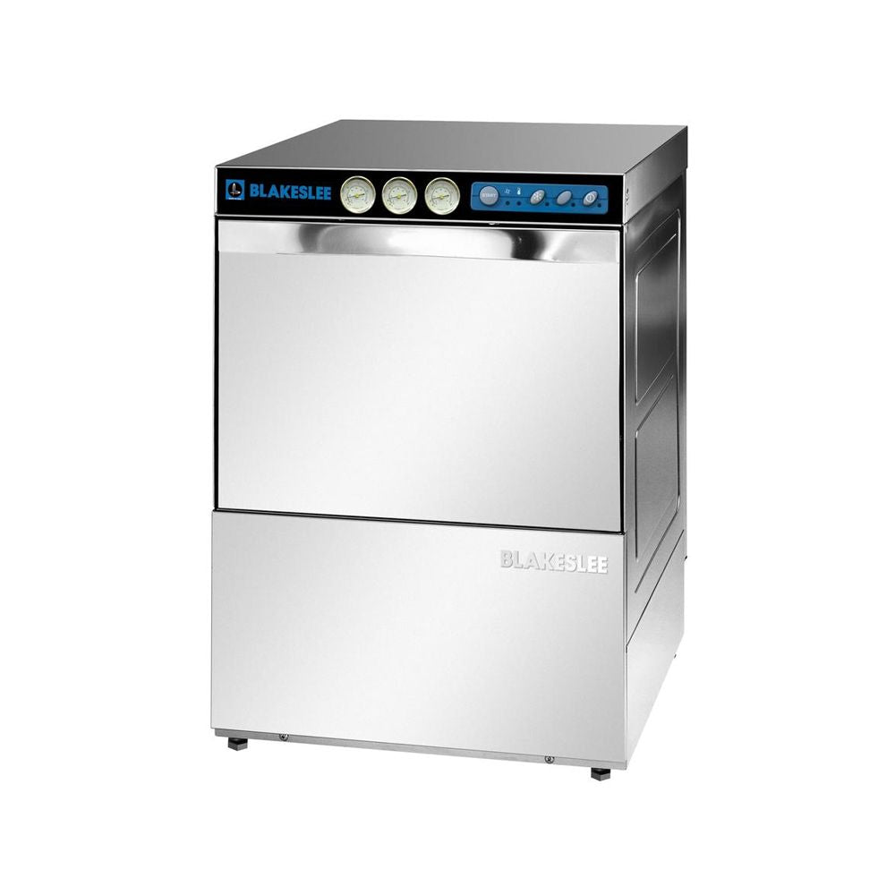 Blakeslee G-3000 Undercounter Glass Dishwasher, 23.25"W, 220-240V, 60Hz, 3 Phase, in Silver (G-3000-3)