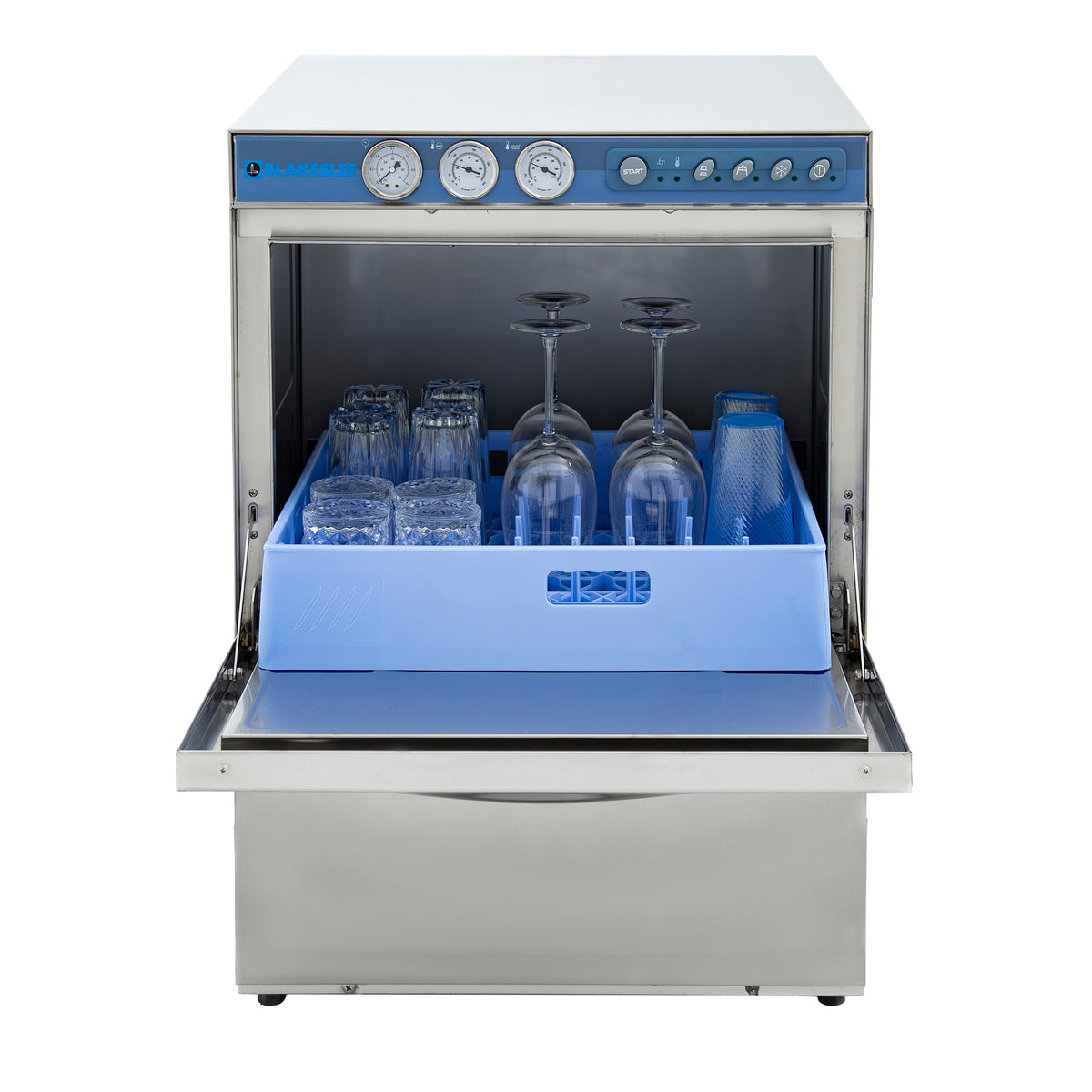 Blakeslee G-3000 Undercounter Glass Dishwasher, 23.25"W, 220-240V, 60Hz, 3 Phase, in Silver (G-3000-3)