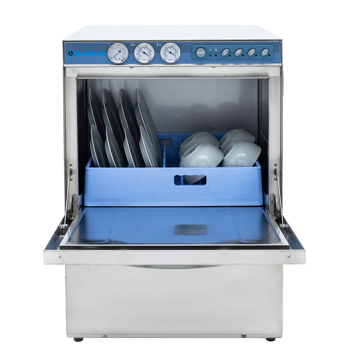 Blakeslee G-3000 Undercounter Glass Dishwasher, 23.25"W, 220-240V, 60Hz, 3 Phase, in Silver (G-3000-3)