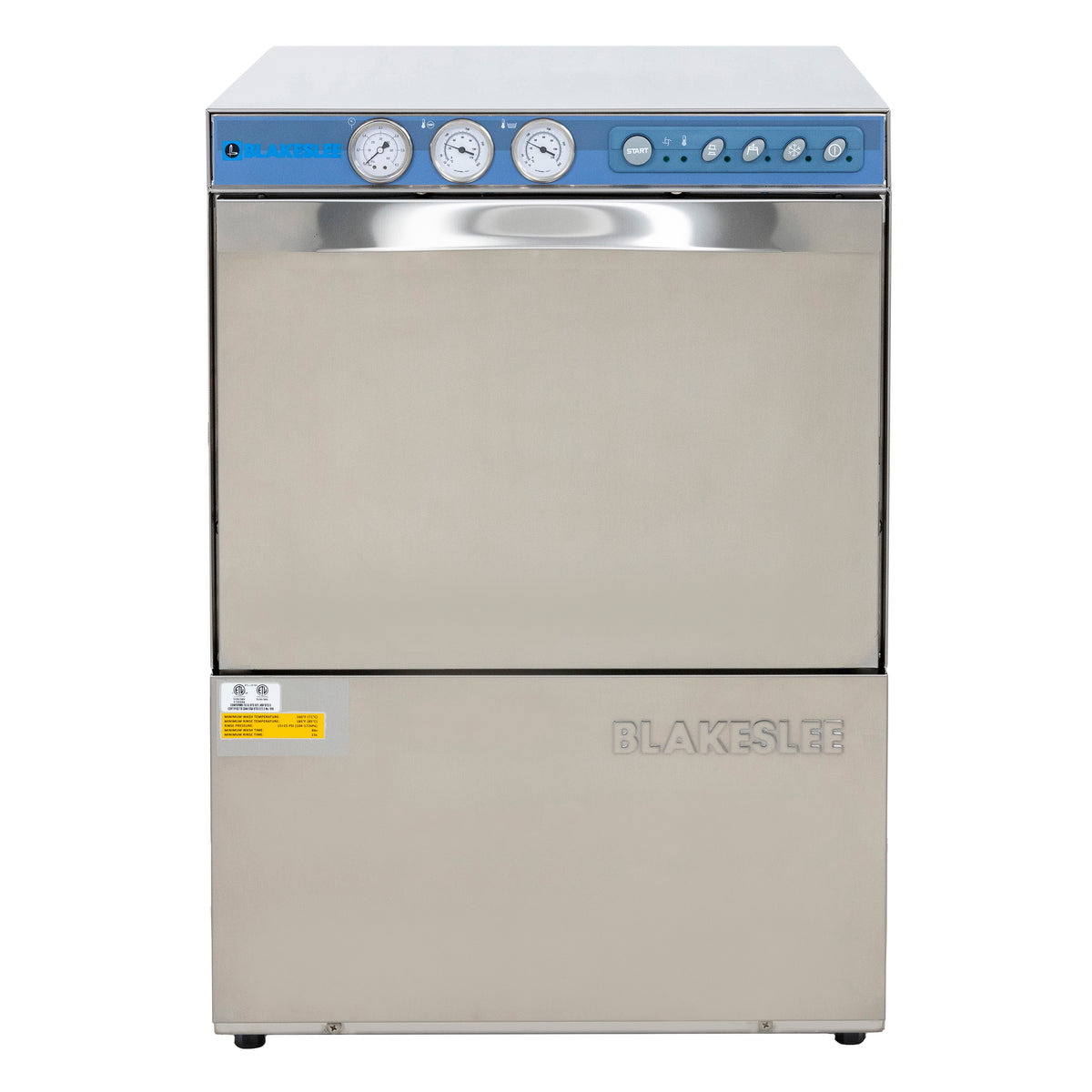 Blakeslee G-3000 Undercounter Glass Dishwasher, 23.25"W, 220-240V, 60Hz, 3 Phase, in Silver (G-3000-3)