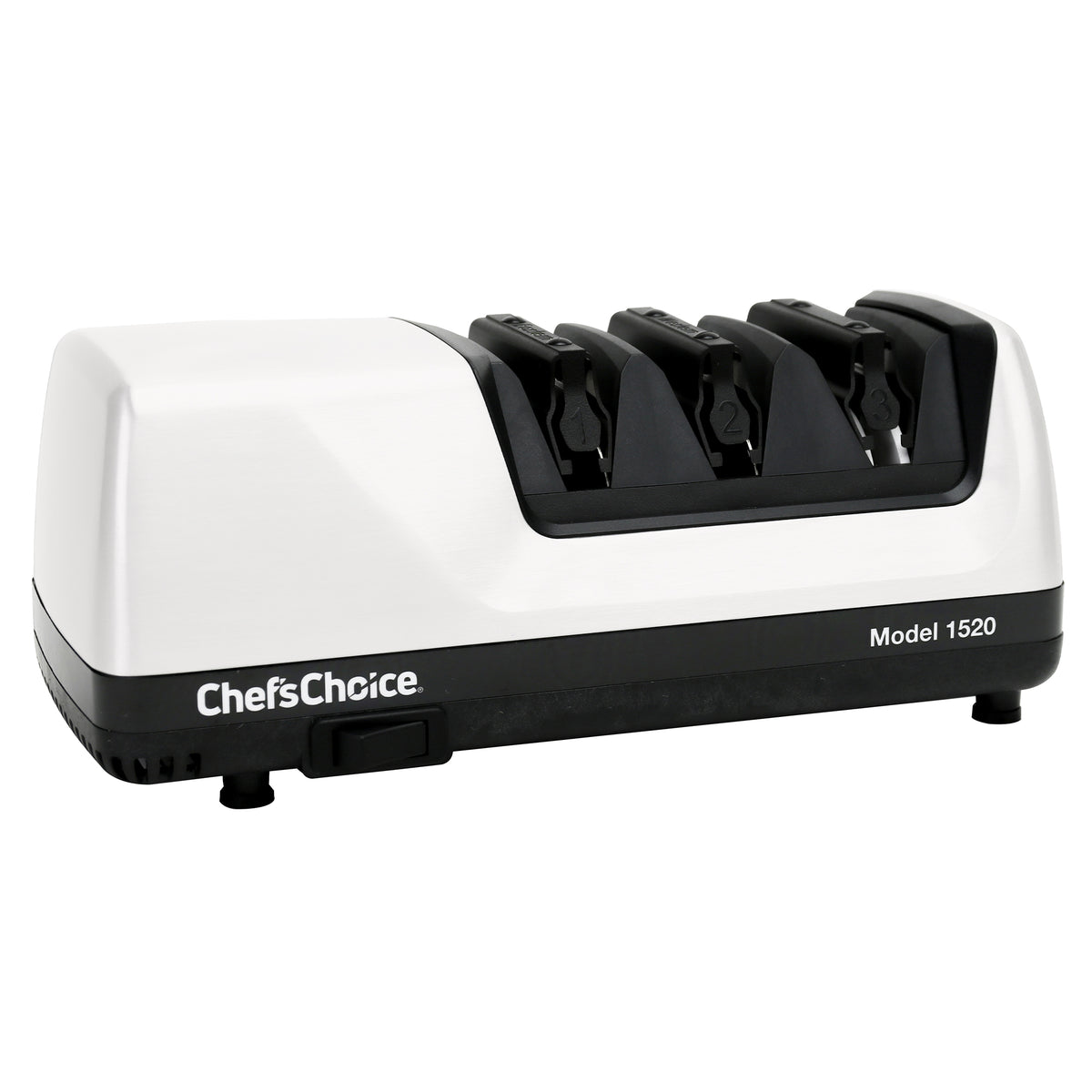 Chef's Choice 1520 AngleSelect Professional Electric Knife Sharpener for Straight Edge and Serrated Knives, White