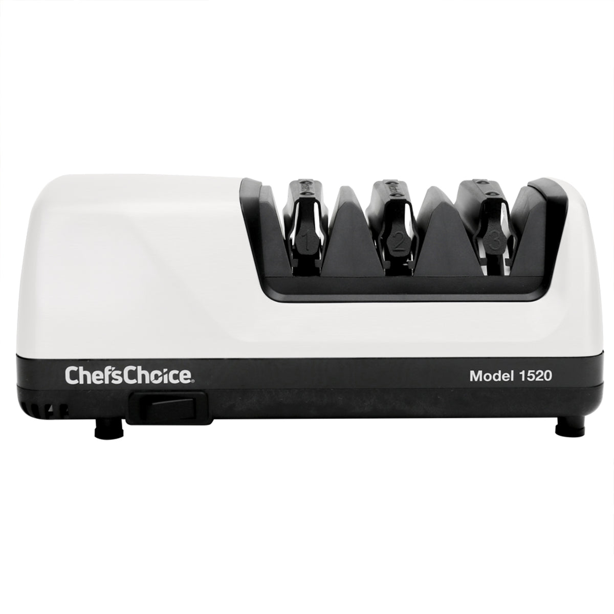 Chef's Choice 1520 AngleSelect Professional Electric Knife Sharpener for Straight Edge and Serrated Knives, White