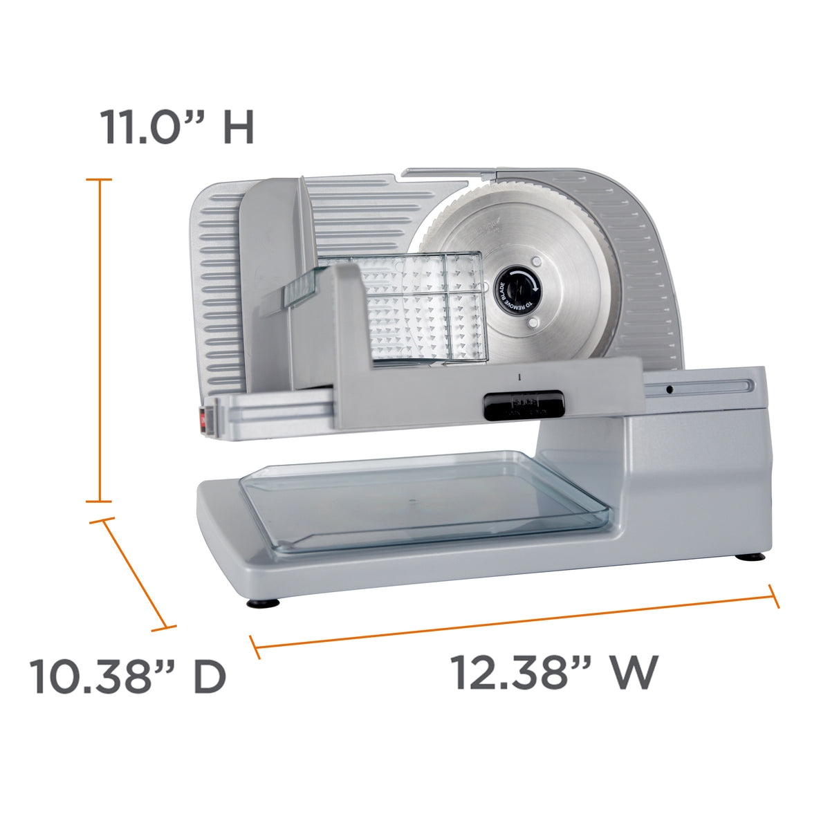 Chef's Choice 615 Electric Meat, Cheese and Bread Slicer with 7" Stainless Blade and Adjustable Thickness Control, in Silver (615A000)