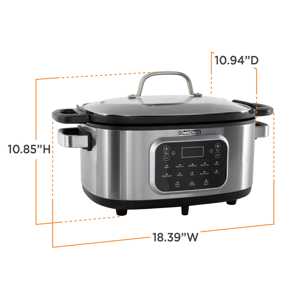 Chef's Choice VCCC20 All-in-1 Multi-Cooker, 6 Qt., in Stainless Steel (VCCC20SS13)