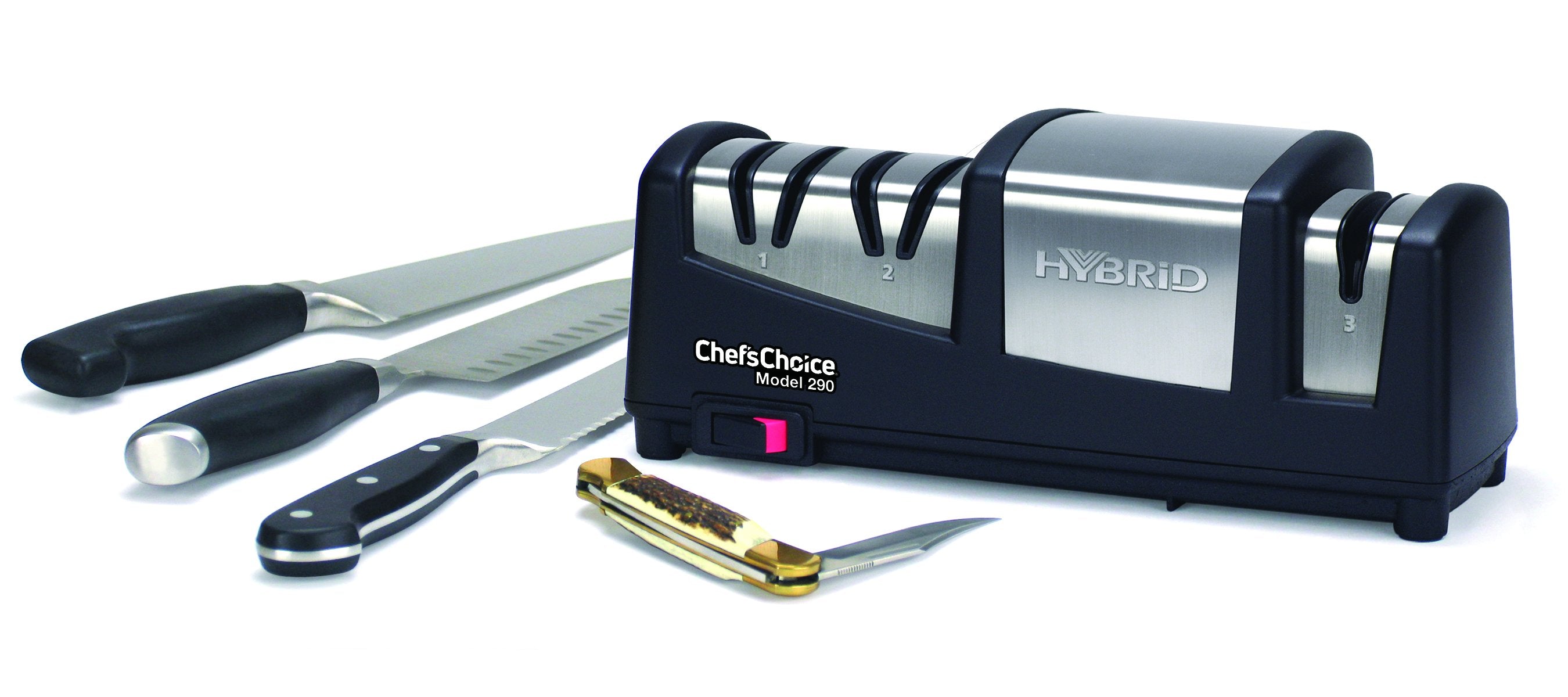 Chef's Choice 290 AngleSelect Diamond Hone Hybrid Knife Sharpener, in Black (0290101)