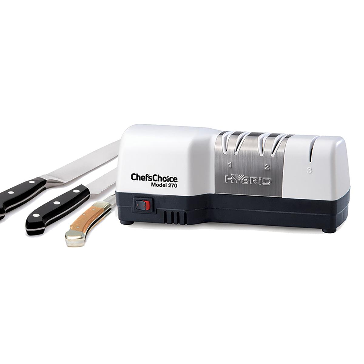 Chef's Choice 270 Diamond Hone Hybrid Knife Sharpener, 3-Stage, in White (0270100)