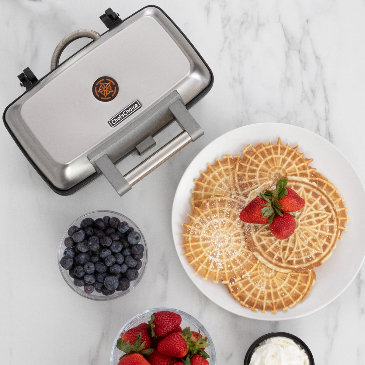 Chef's Choice WACC34 Waffle Pizzelle Maker, in Stainless Steel (WACC34SS13)